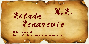 Milada Medarević vizit kartica